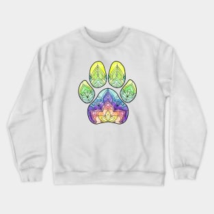 Festival Mandala Paw Print Crewneck Sweatshirt